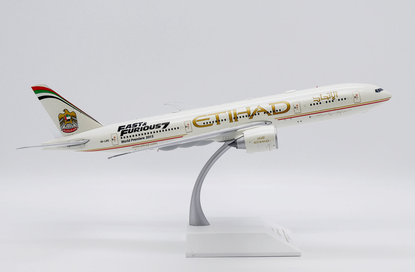 JC WINGS B777-200LR ETIHAD AIRWAYS "FAST AND FURIOUS 7" REG: A6-LRE