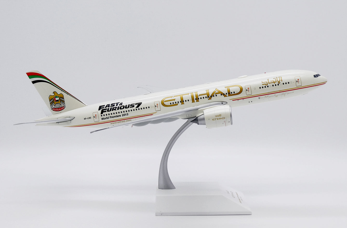 JC WINGS B777-200LR ETIHAD AIRWAYS "FAST AND FURIOUS 7" REG: A6-LRE