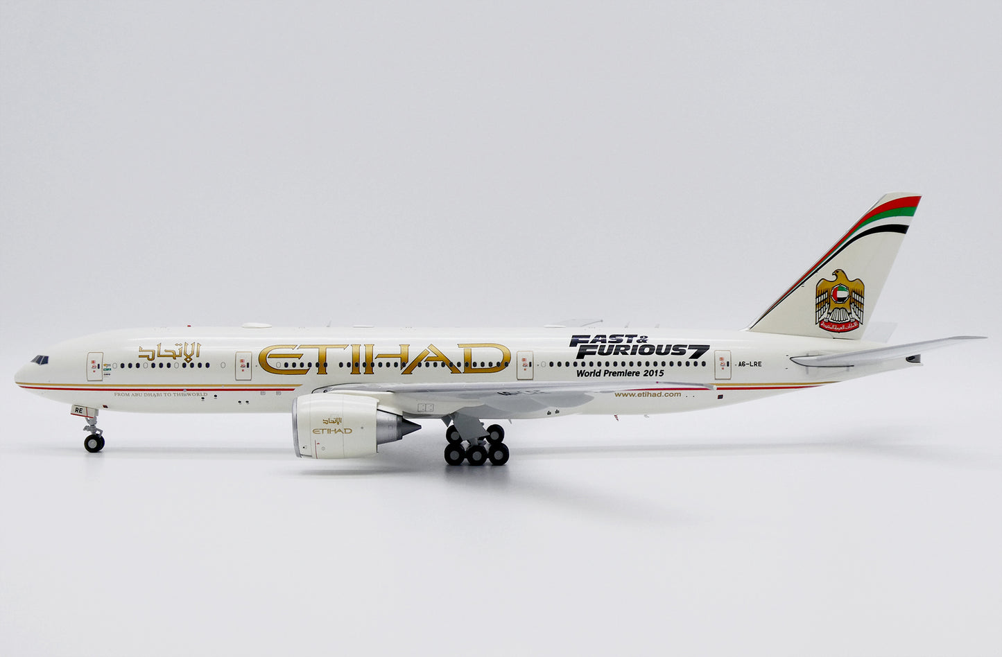 JC WINGS B777-200LR ETIHAD AIRWAYS "FAST AND FURIOUS 7" REG: A6-LRE