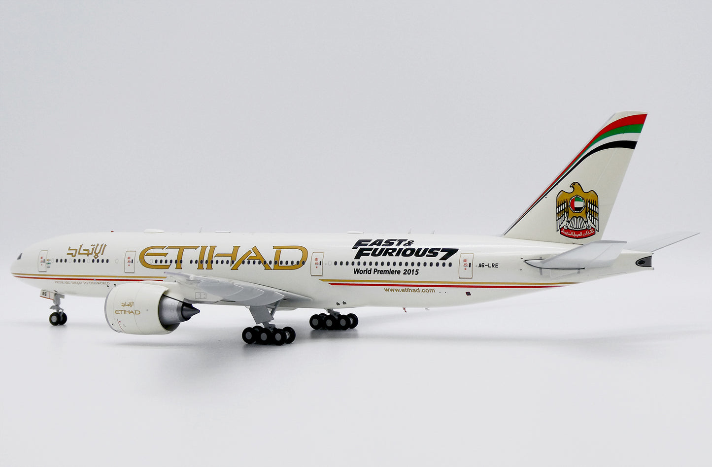 JC WINGS B777-200LR ETIHAD AIRWAYS "FAST AND FURIOUS 7" REG: A6-LRE