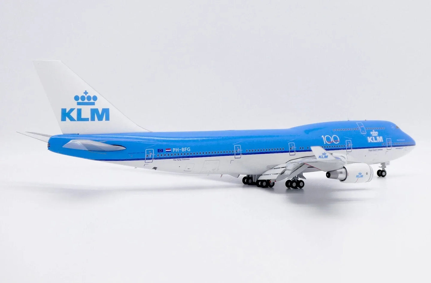 JC WINGS B747-400 KLM ROYAL DUTCH AIRLINES "100" (FLAPS DOWN) REG: PH-BFG