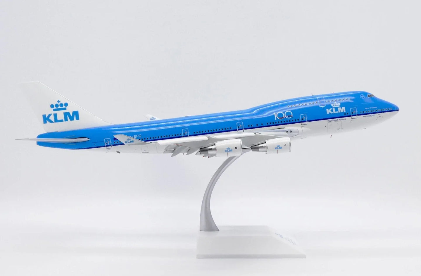 JC WINGS B747-400 KLM ROYAL DUTCH AIRLINES "100" (FLAPS DOWN) REG: PH-BFG