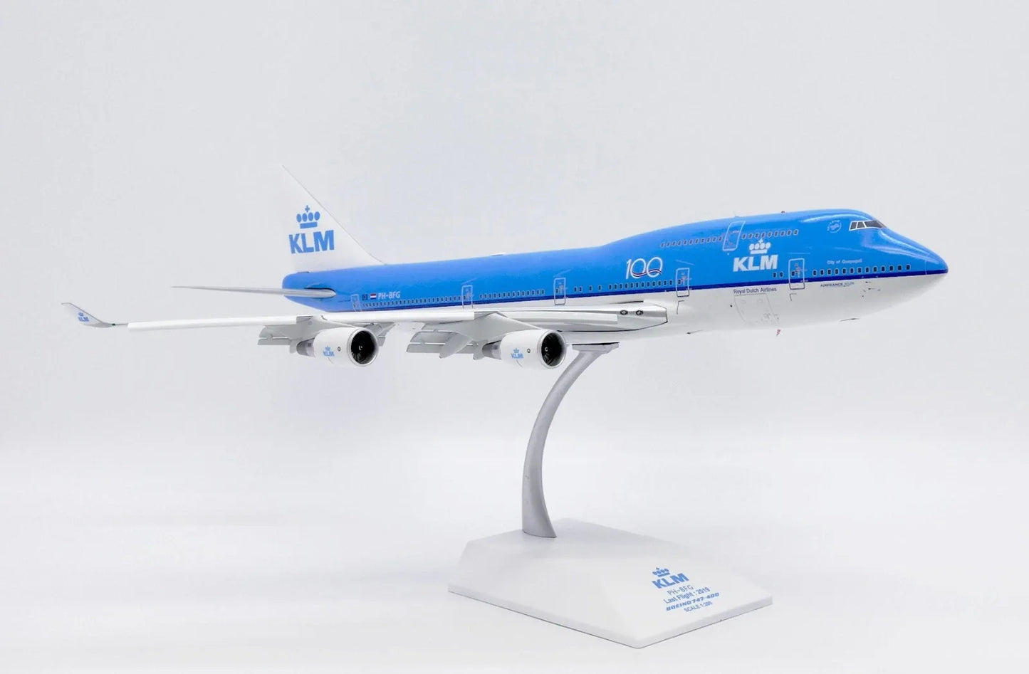 JC WINGS B747-400 KLM ROYAL DUTCH AIRLINES "100" (FLAPS DOWN) REG: PH-BFG