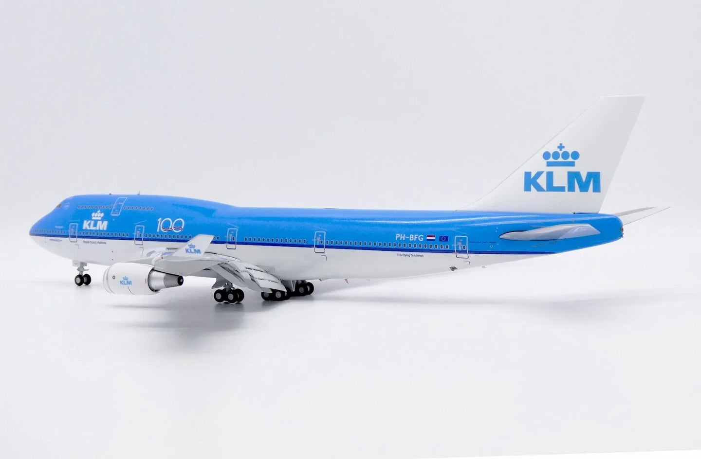 JC WINGS B747-400 KLM ROYAL DUTCH AIRLINES "100" (FLAPS DOWN) REG: PH-BFG