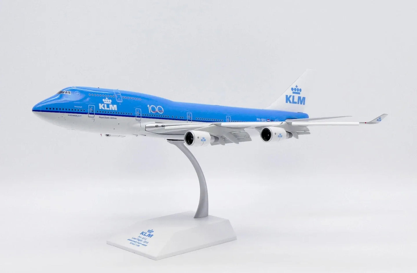 JC WINGS B747-400 KLM ROYAL DUTCH AIRLINES "100" (FLAPS DOWN) REG: PH-BFG