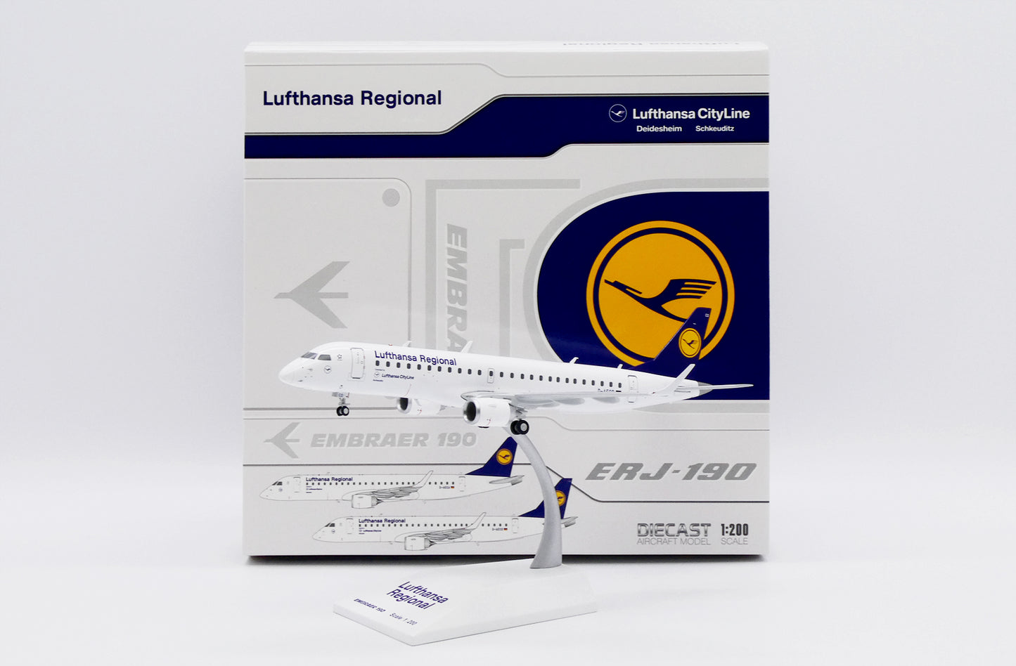JC WINGS ERJ-190LR LUFTHANSA REGIONAL REG: D-AECD