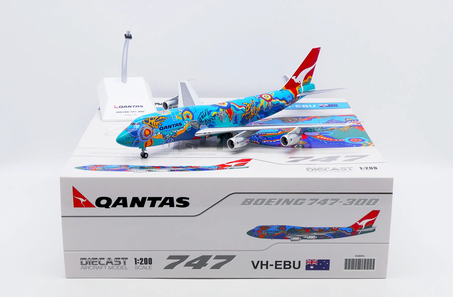 JC WINGS B747-300 QANTAS "NALANJI DREAMING" REG: VH-EBU