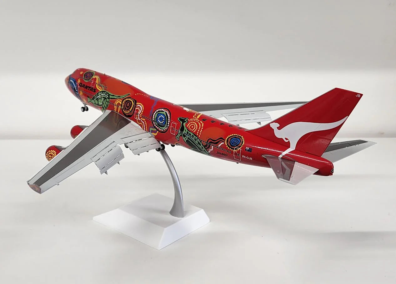 JCWINGS B747-400 QANTAS "WUNALA DREAMING LIVERY" FLAP DOWN REG: VH-OJB