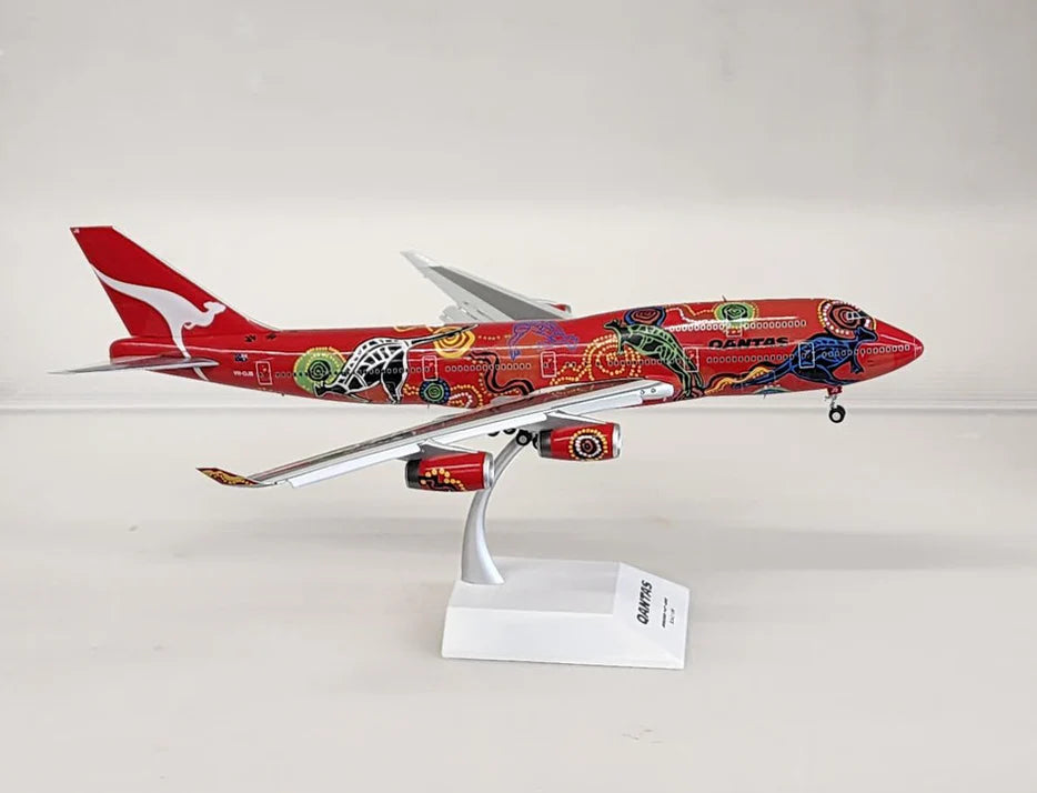 JCWINGS B747-400 QANTAS "WUNALA DREAMING LIVERY" FLAP DOWN REG: VH-OJB
