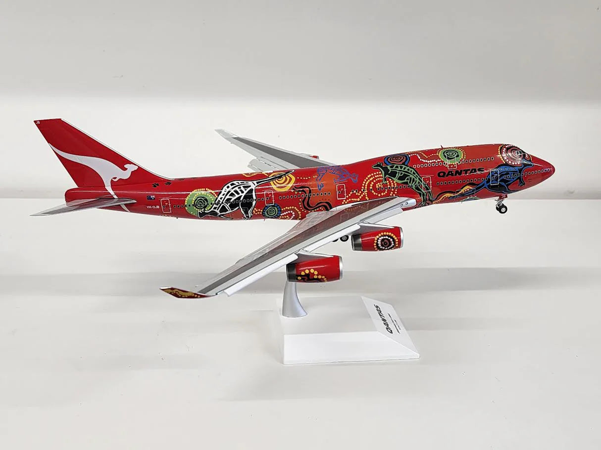 JCWINGS B747-400 QANTAS "WUNALA DREAMING LIVERY" FLAP DOWN REG: VH-OJB