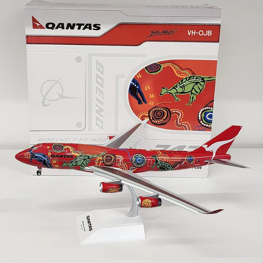 JCWINGS B747-400 QANTAS "WUNALA DREAMING LIVERY" FLAP DOWN REG: VH-OJB