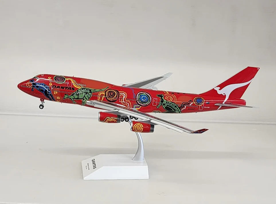 JCWINGS B747-400 QANTAS "WUNALA DREAMING LIVERY" FLAP DOWN REG: VH-OJB