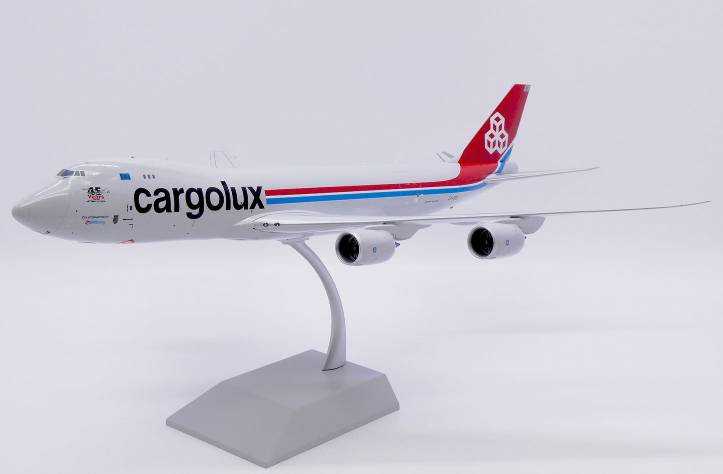 JC WINGS B747-8F CARGOLUX "45 YEARS" (LIMITED TO 59PCS) REG: LX-VCF