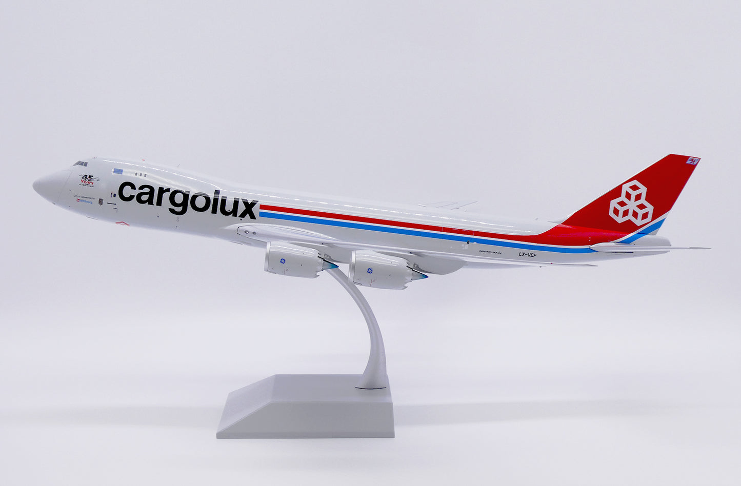 JC WINGS B747-8F CARGOLUX "45 YEARS" (LIMITED TO 59PCS) REG: LX-VCF