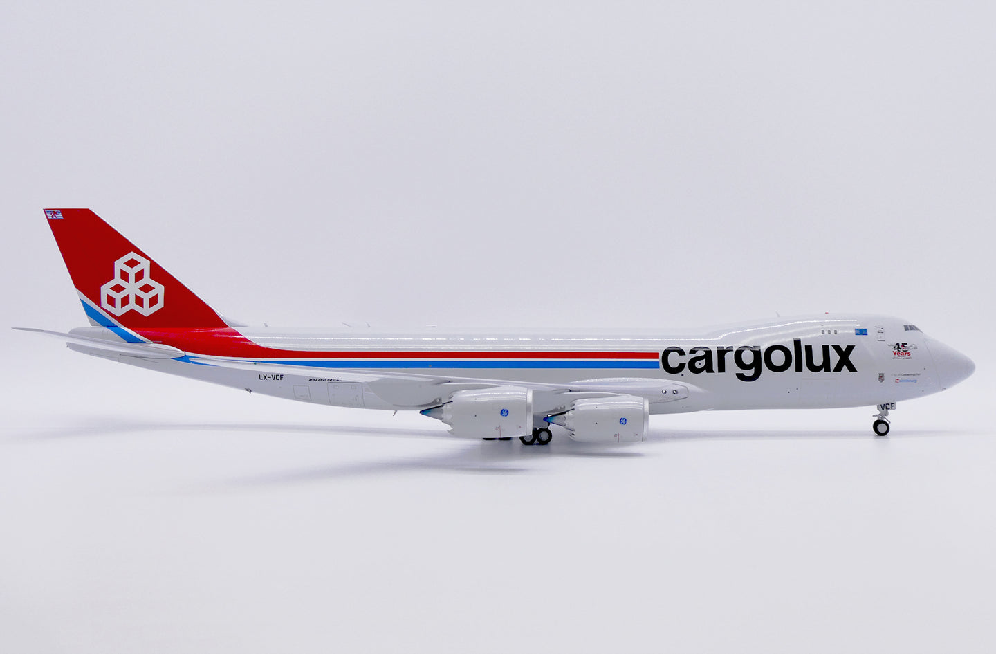 JC WINGS B747-8F CARGOLUX "45 YEARS" (LIMITED TO 59PCS) REG: LX-VCF