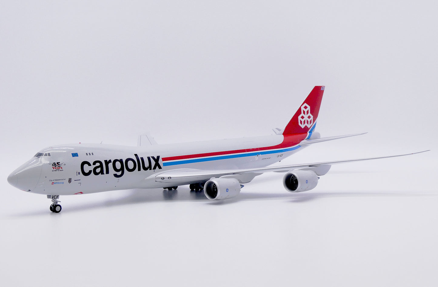 JC WINGS B747-8F CARGOLUX "45 YEARS" (LIMITED TO 59PCS) REG: LX-VCF