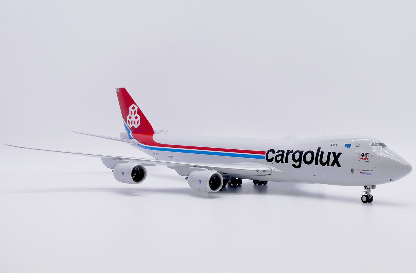 JC WINGS B747-8F CARGOLUX "45 YEARS" (LIMITED TO 59PCS) REG: LX-VCF