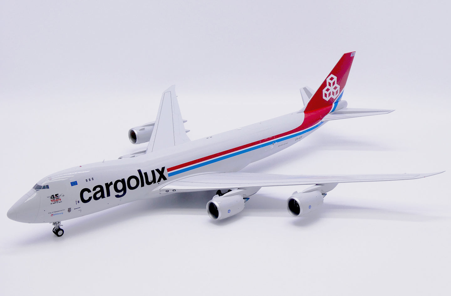 JC WINGS B747-8F CARGOLUX "45 YEARS" (LIMITED TO 59PCS) REG: LX-VCF