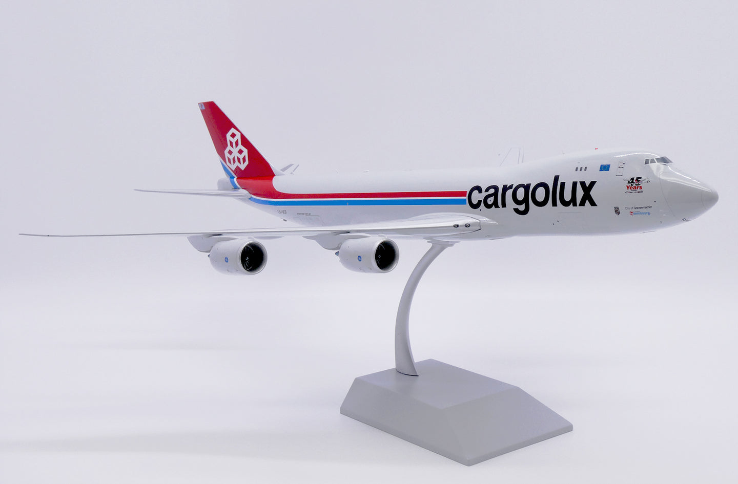 JC WINGS B747-8F CARGOLUX "45 YEARS" (LIMITED TO 59PCS) REG: LX-VCF