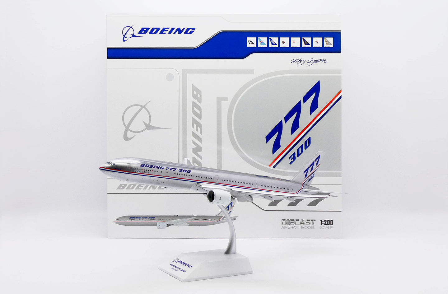 JC WINGS B777-300 HOUSE COLOUR "WORKING TOGETHER" (FLAPS DOWN) (POLISHED) REG: N5014K