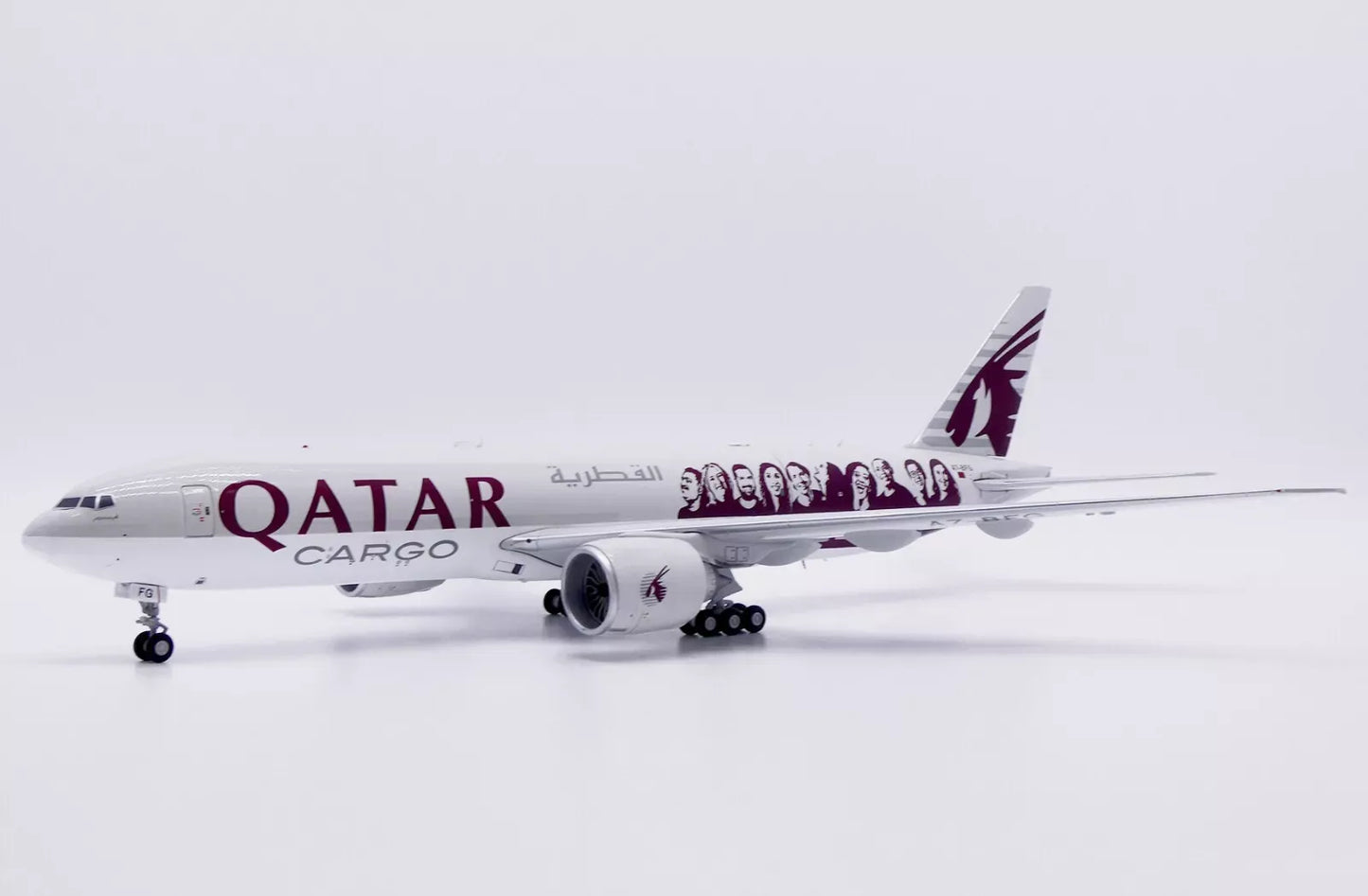 JC WINGS B777F QATAR AIRWAYS CARGO "MOVED BY PEOPLE" (INTERACTIVE SERIES) REG: A7-BFG