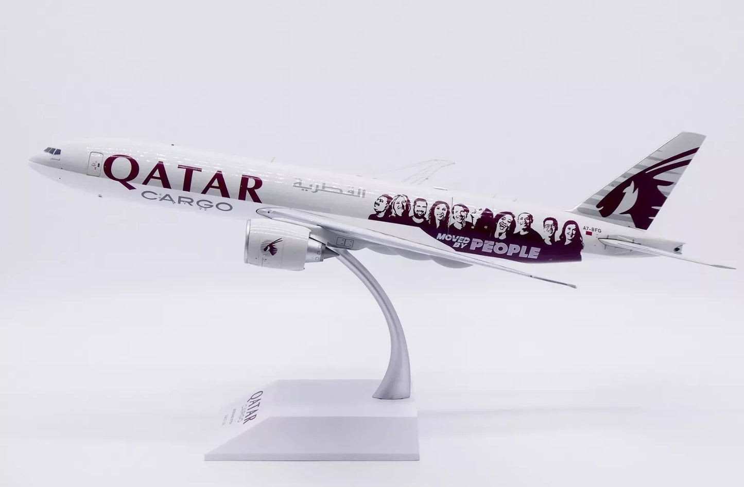 JC WINGS B777F QATAR AIRWAYS CARGO "MOVED BY PEOPLE" (INTERACTIVE SERIES) REG: A7-BFG