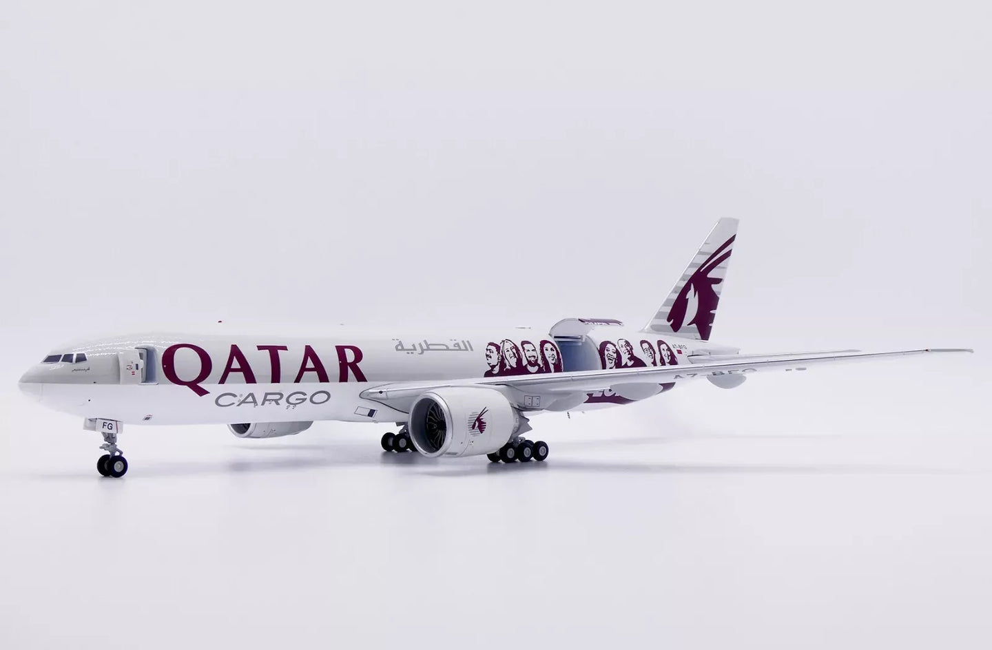 JC WINGS B777F QATAR AIRWAYS CARGO "MOVED BY PEOPLE" (INTERACTIVE SERIES) REG: A7-BFG