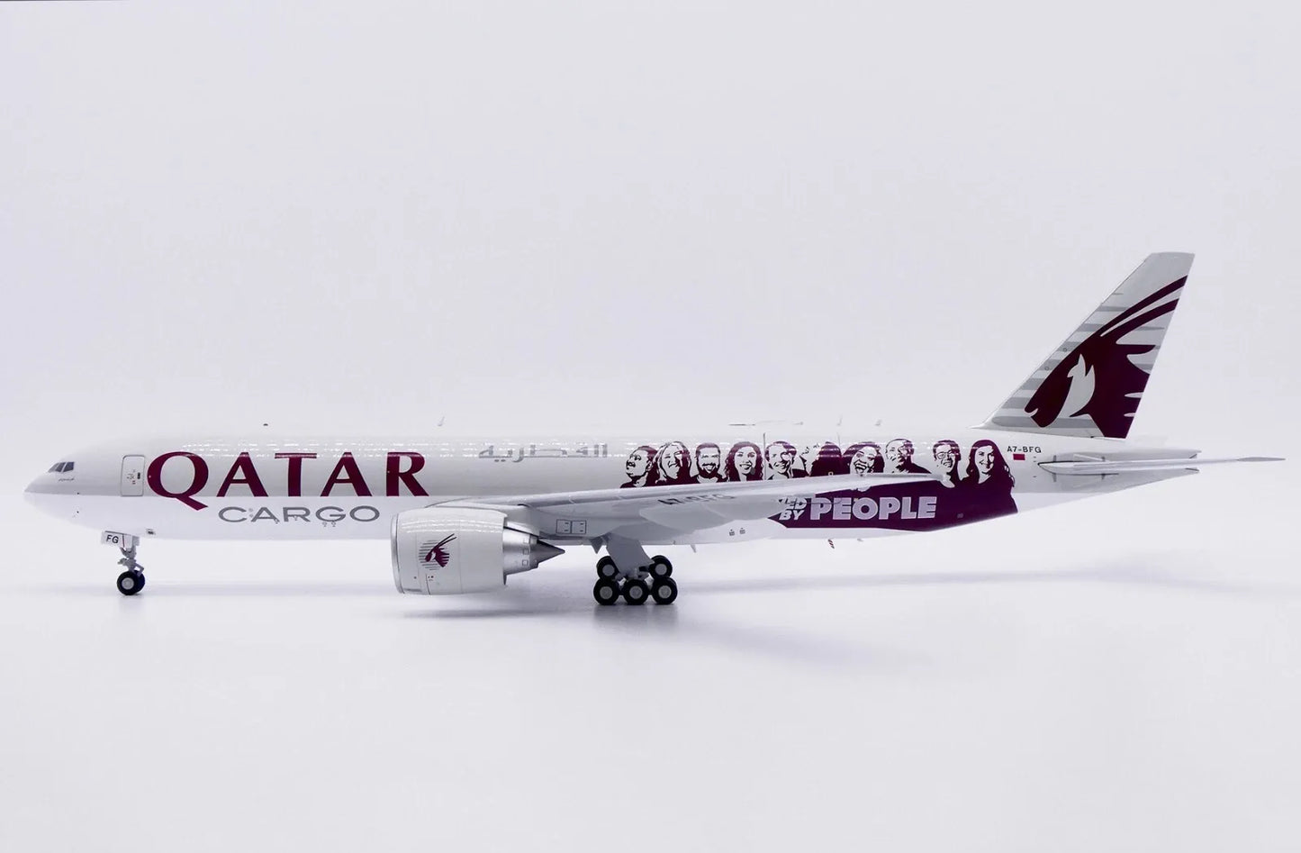 JC WINGS B777F QATAR AIRWAYS CARGO "MOVED BY PEOPLE" (INTERACTIVE SERIES) REG: A7-BFG