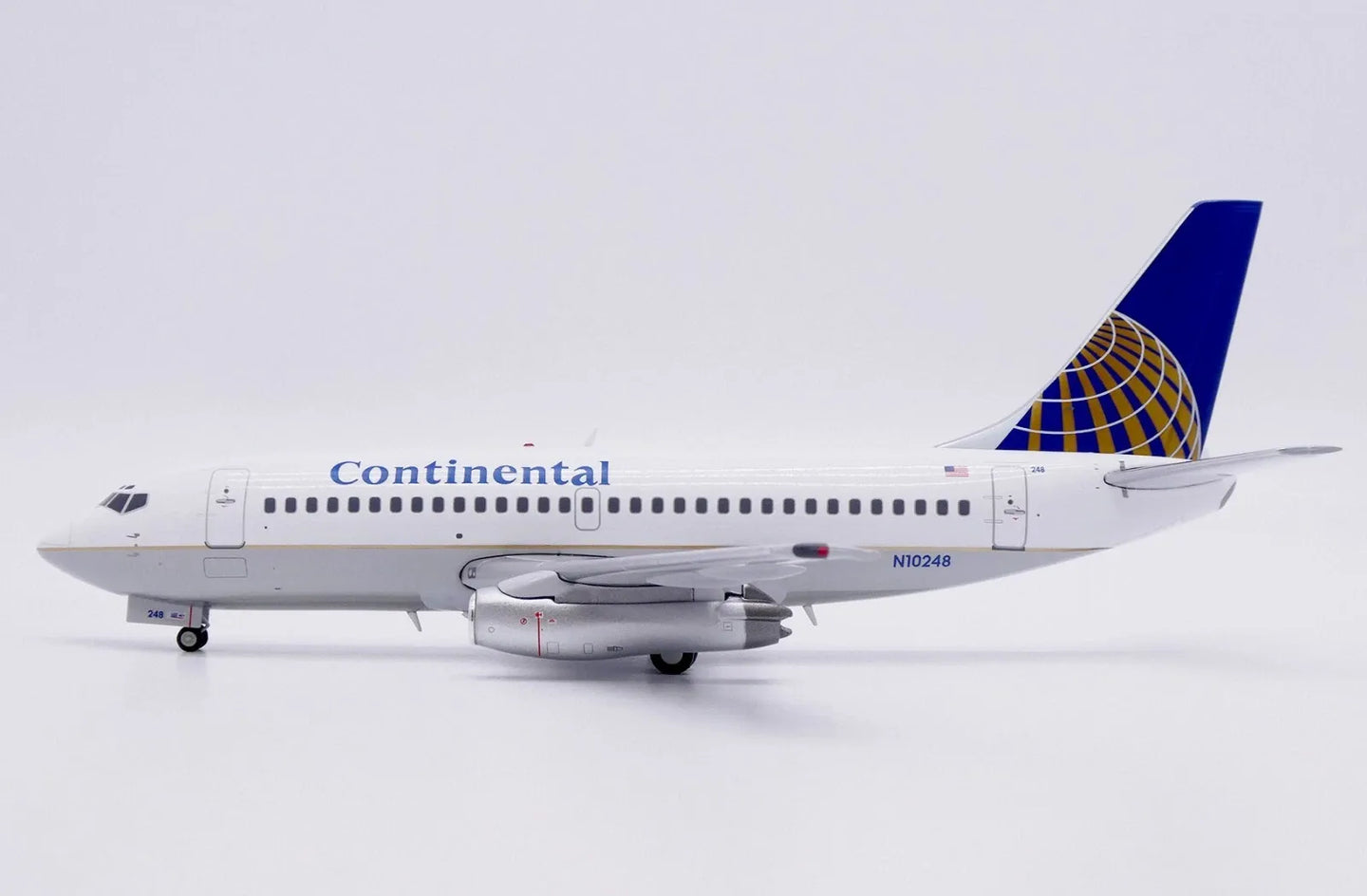 JC WINGS B737-200 CONTINENTAL AIRLINES (POLISHED) REG: N10248