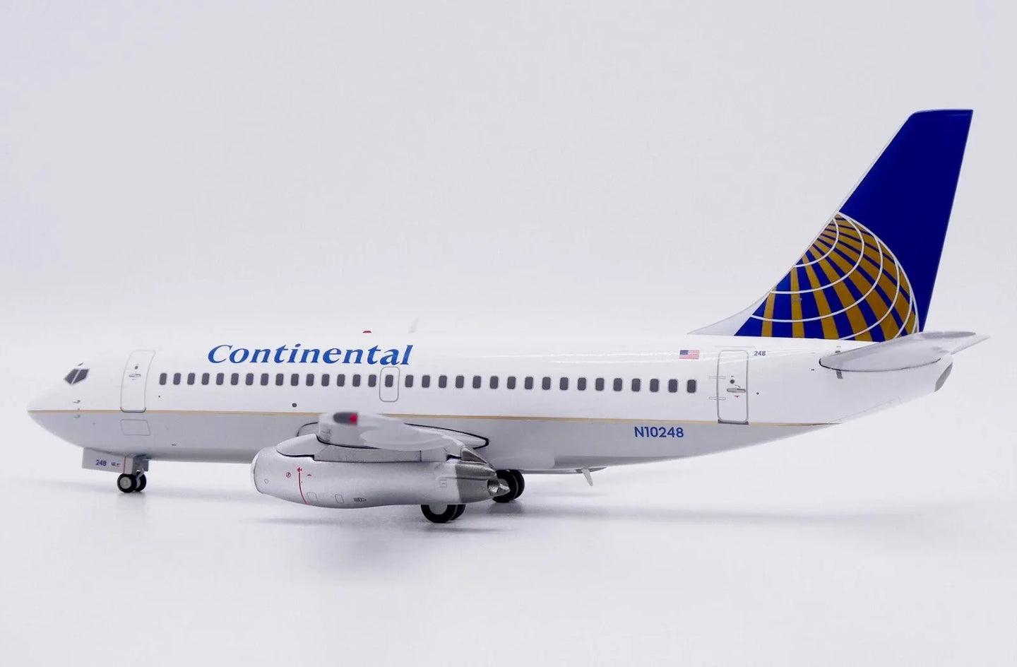 JC WINGS B737-200 CONTINENTAL AIRLINES (POLISHED) REG: N10248