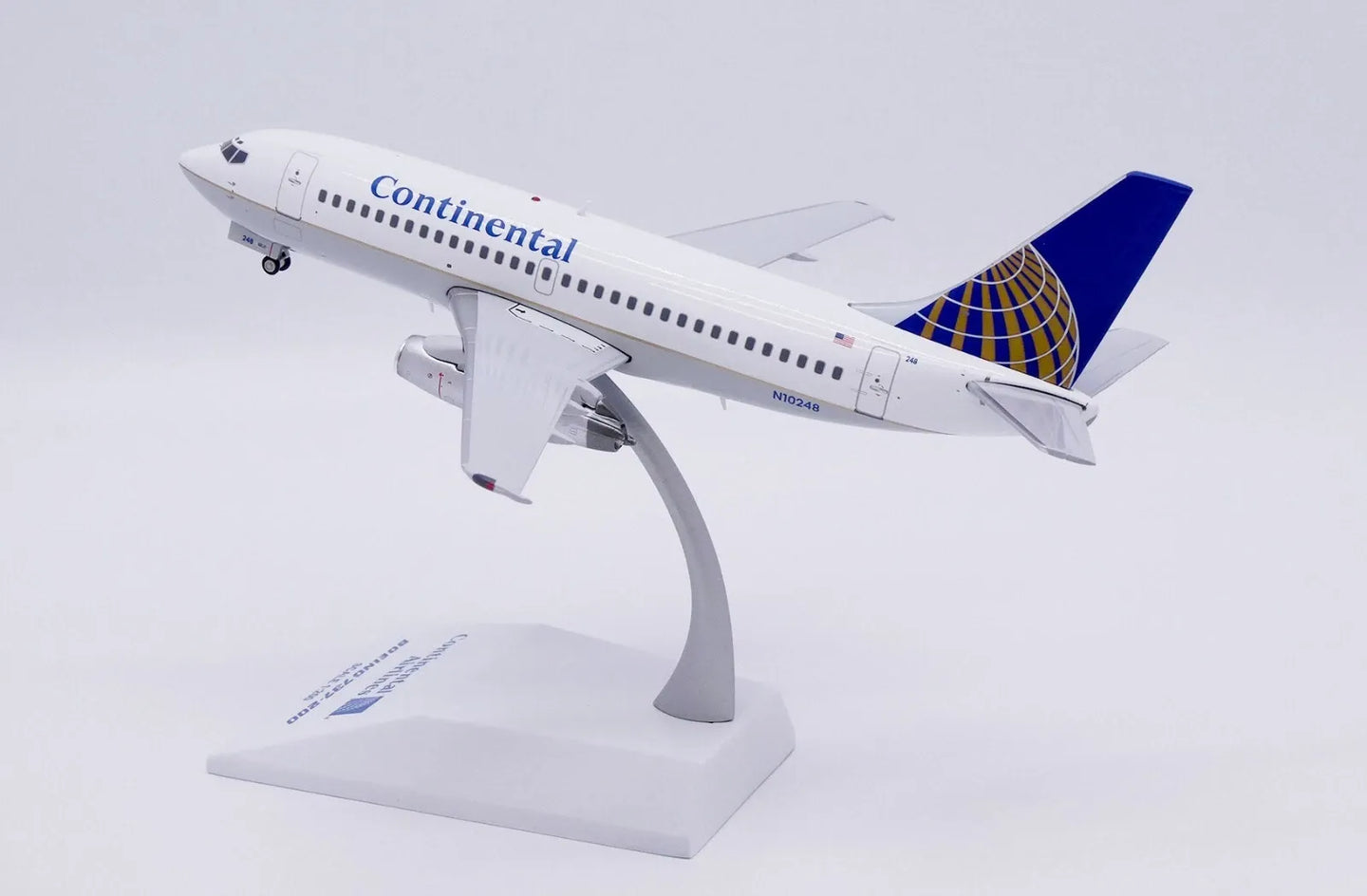 JC WINGS B737-200 CONTINENTAL AIRLINES (POLISHED) REG: N10248