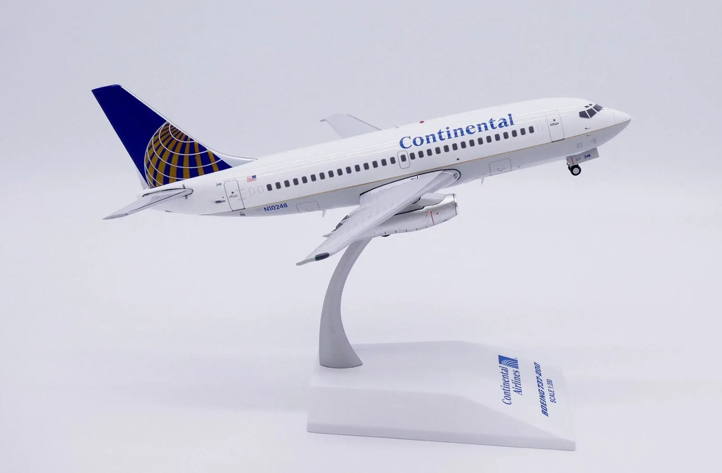 JC WINGS B737-200 CONTINENTAL AIRLINES (POLISHED) REG: N10248