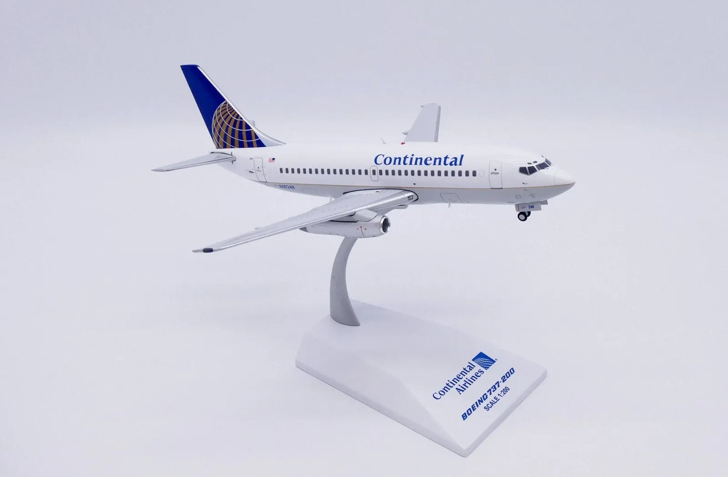 JC WINGS B737-200 CONTINENTAL AIRLINES (POLISHED) REG: N10248