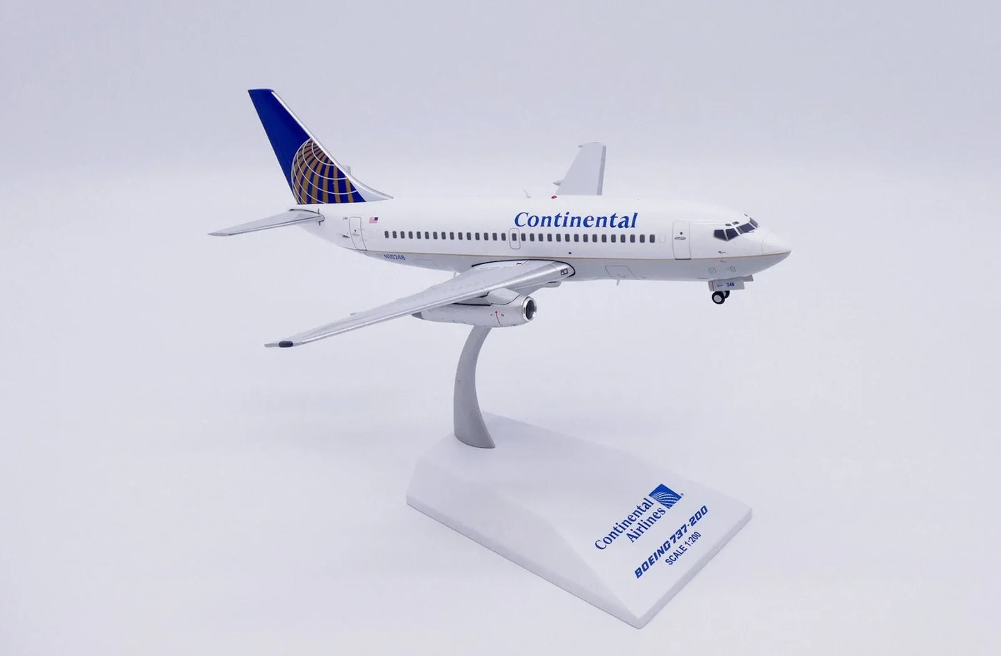 JC WINGS B737-200 CONTINENTAL AIRLINES (POLISHED) REG: N10248
