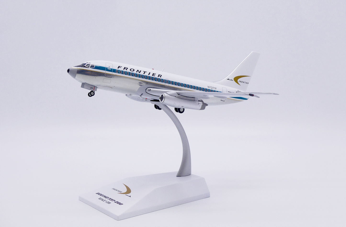 JC WINGS B737-200 FRONTIER AIRLINES (POLISHED) REG: N7377F