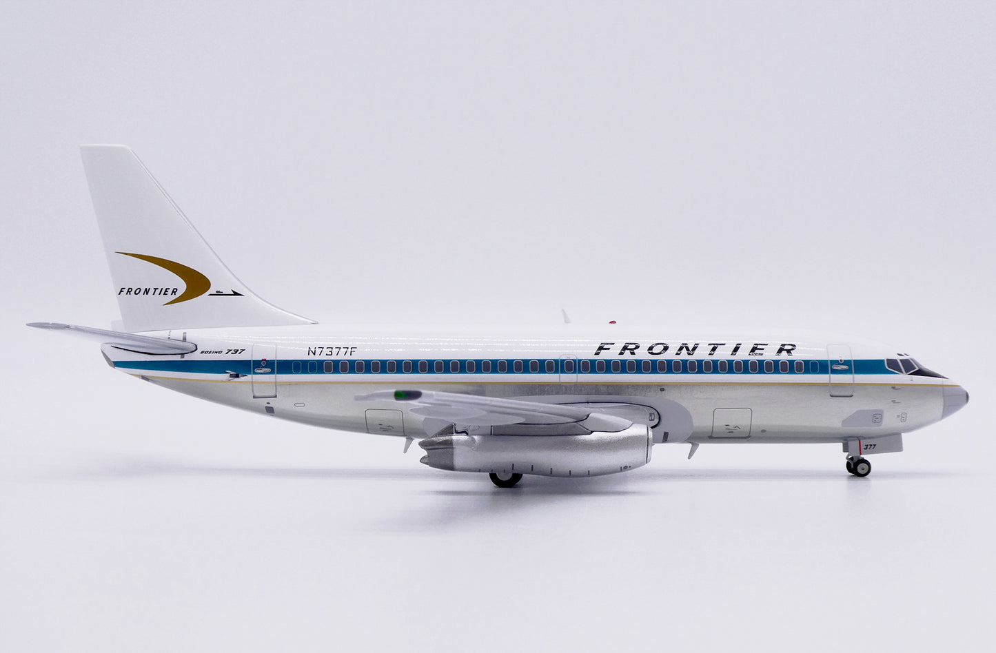 JC WINGS B737-200 FRONTIER AIRLINES (POLISHED) REG: N7377F