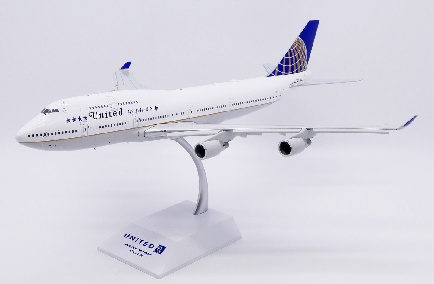 JC WINGS B747-400 UNITED AIRLINES "747 FRIEND SHIP" (FLAPS DOWN) REG: N118UA