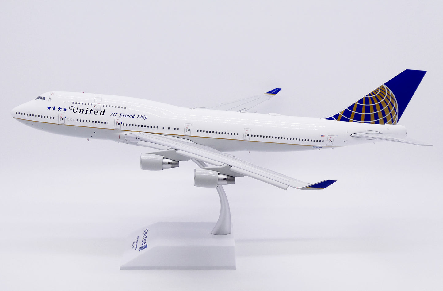 JC WINGS B747-400 UNITED AIRLINES "747 FRIEND SHIP" (FLAPS DOWN) REG: N118UA