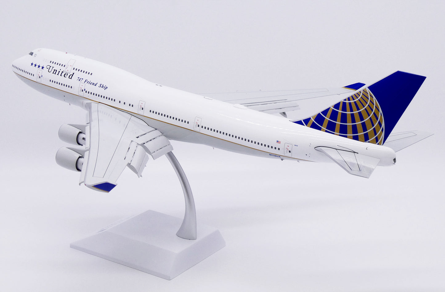 JC WINGS B747-400 UNITED AIRLINES "747 FRIEND SHIP" (FLAPS DOWN) REG: N118UA