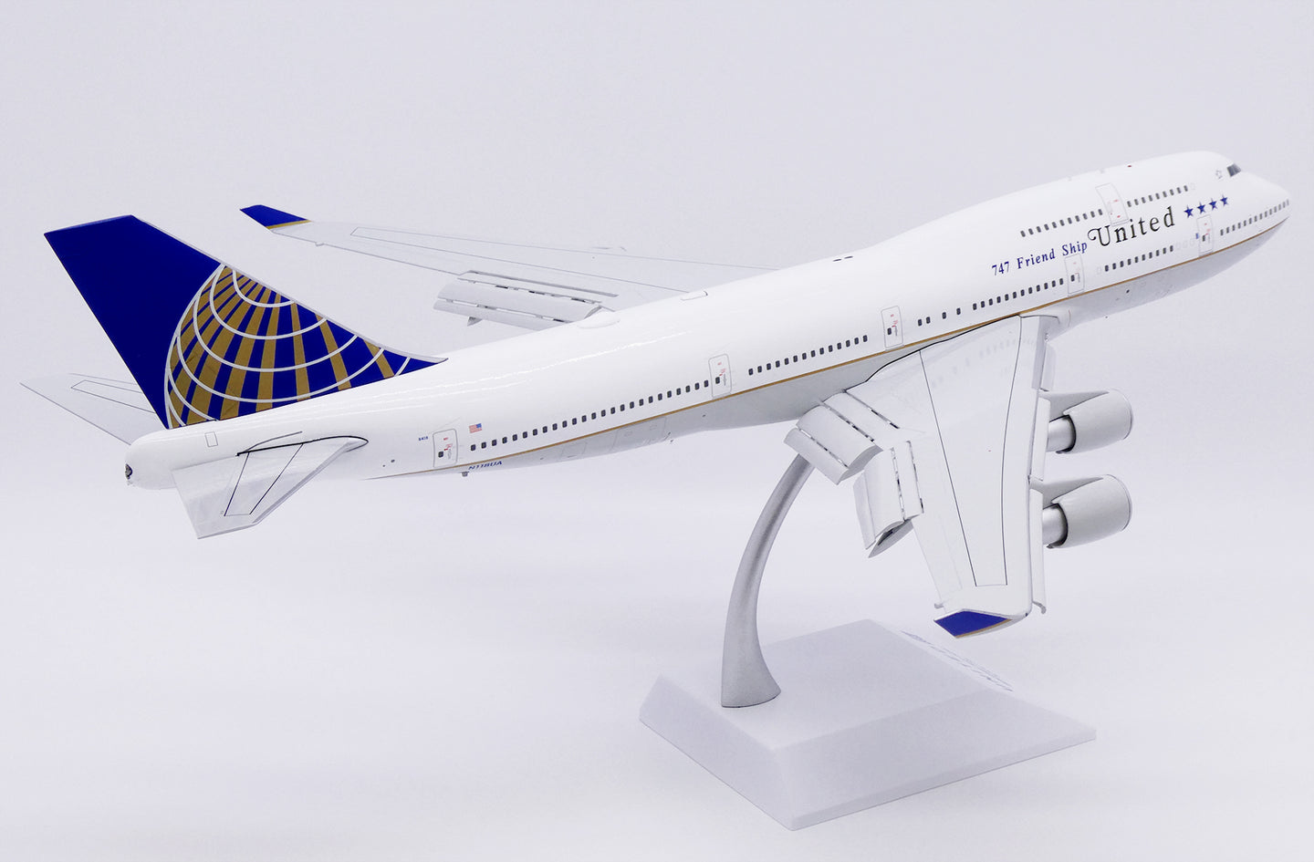 JC WINGS B747-400 UNITED AIRLINES "747 FRIEND SHIP" (FLAPS DOWN) REG: N118UA