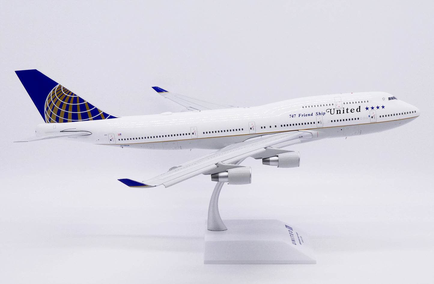 JC WINGS B747-400 UNITED AIRLINES "747 FRIEND SHIP" (FLAPS DOWN) REG: N118UA
