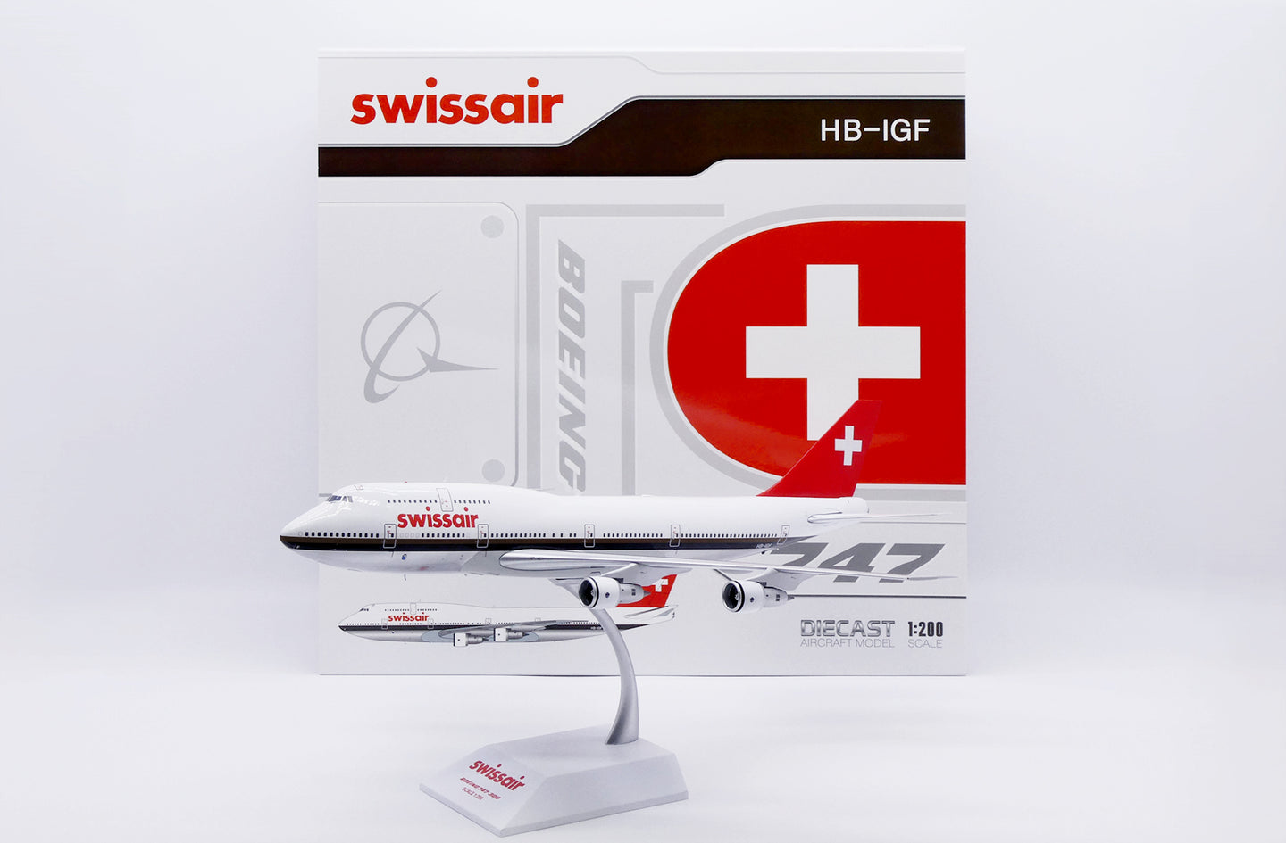 JC WINGS B747-300 SWISSAIR (POLISHED) REG: HB-IGF
