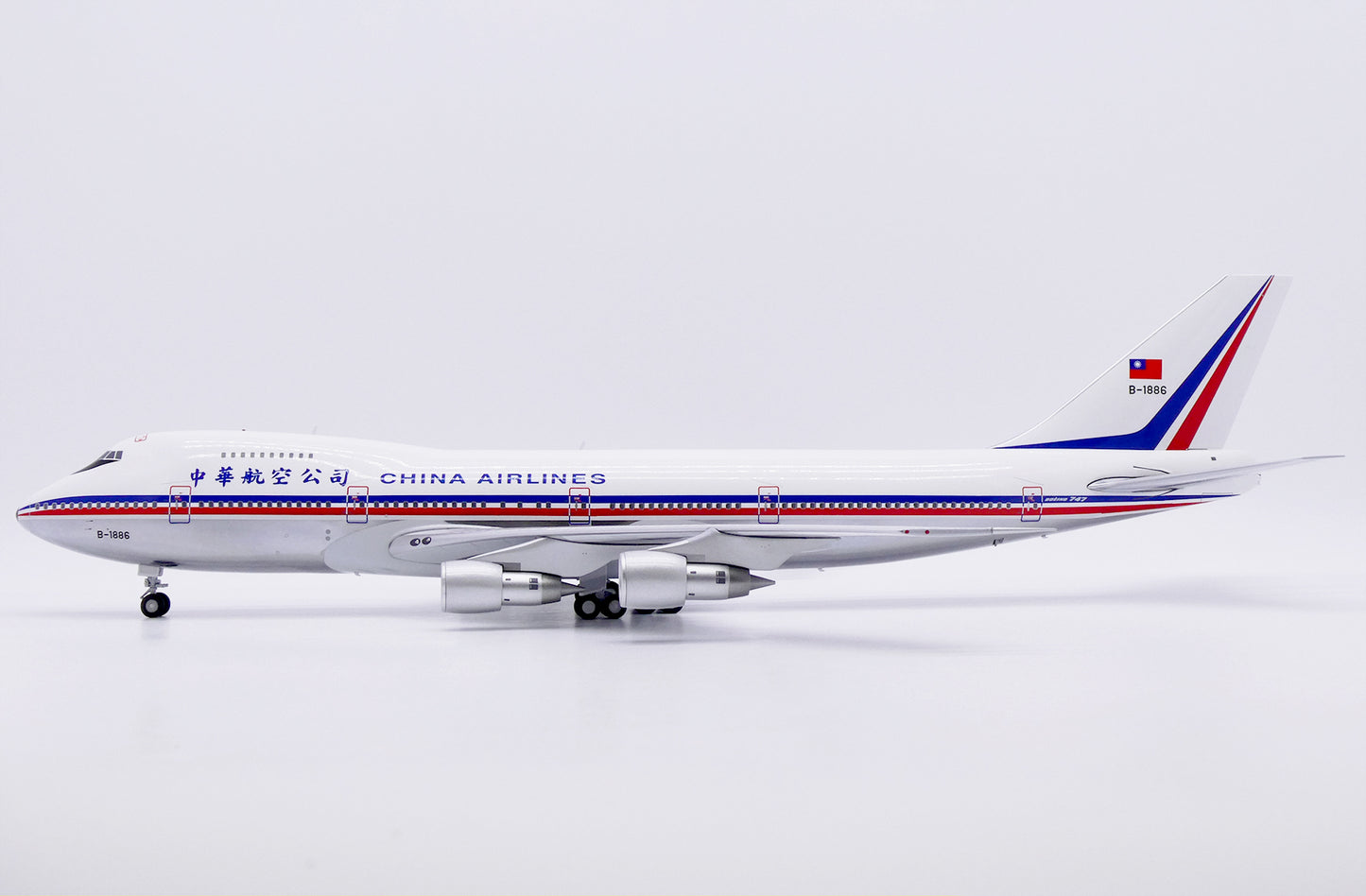 JC WINGS B747-200 CHINA AIRLINES "OLD COLOURS" (POLISHED) REG: B-1886