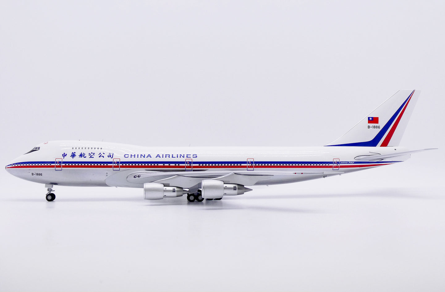 JC WINGS B747-200 CHINA AIRLINES "OLD COLOURS" (POLISHED) REG: B-1886