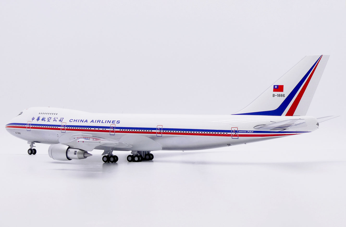 JC WINGS B747-200 CHINA AIRLINES "OLD COLOURS" (POLISHED) REG: B-1886
