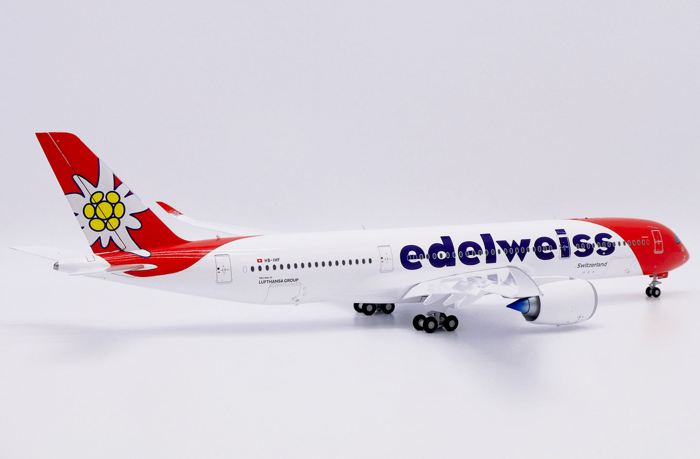 JC WINGS  A350-900XWB EDELWEISS AIR (FLAPS DOWN) REG: HB-IHC