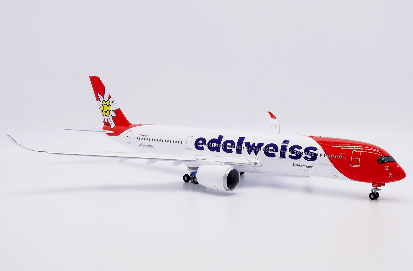 JC WINGS  A350-900XWB EDELWEISS AIR (FLAPS DOWN) REG: HB-IHC