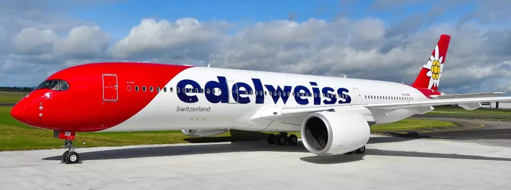 JC WINGS  A350-900XWB EDELWEISS AIR (FLAPS DOWN) REG: HB-IHC