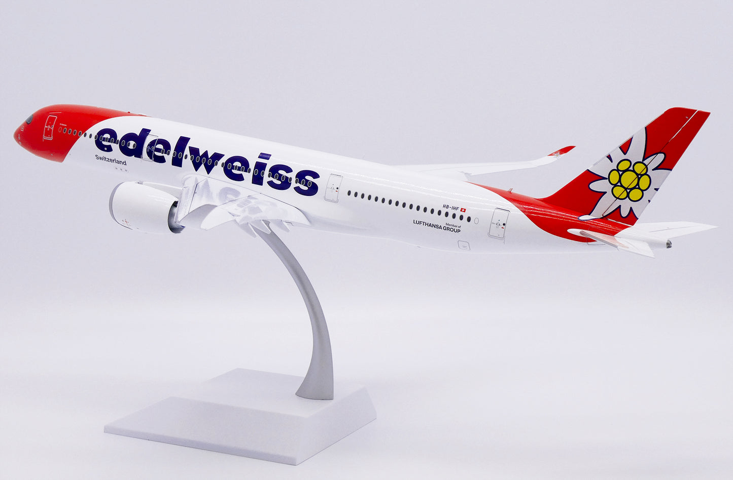 JC WINGS  A350-900XWB EDELWEISS AIR (FLAPS DOWN) REG: HB-IHC