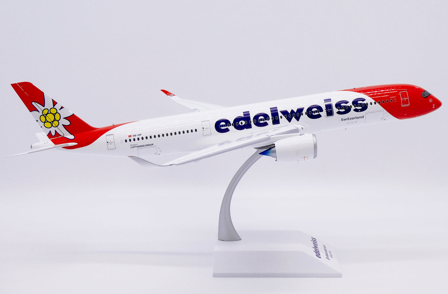 JC WINGS  A350-900XWB EDELWEISS AIR (FLAPS DOWN) REG: HB-IHC